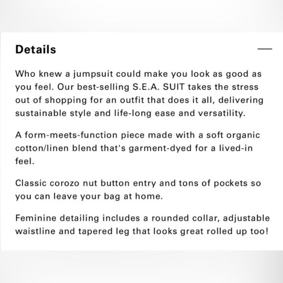 Outerknown S.E.A. Suit Pink Linen Jumpsuit Size Small - Picture 3 of 7